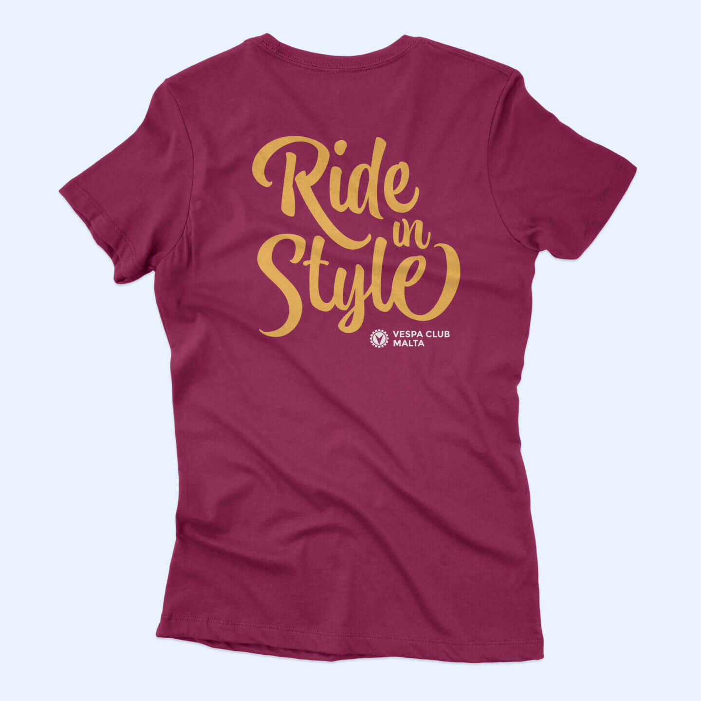 Ladies Ride in Style Script Mono T-shirt